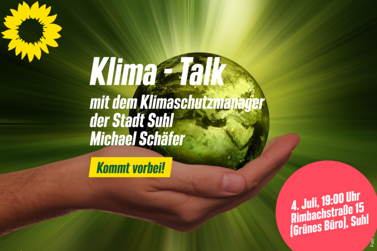 Klima-Talk im Grünen Büro mit dem Klimamanager der Stadt Suhl