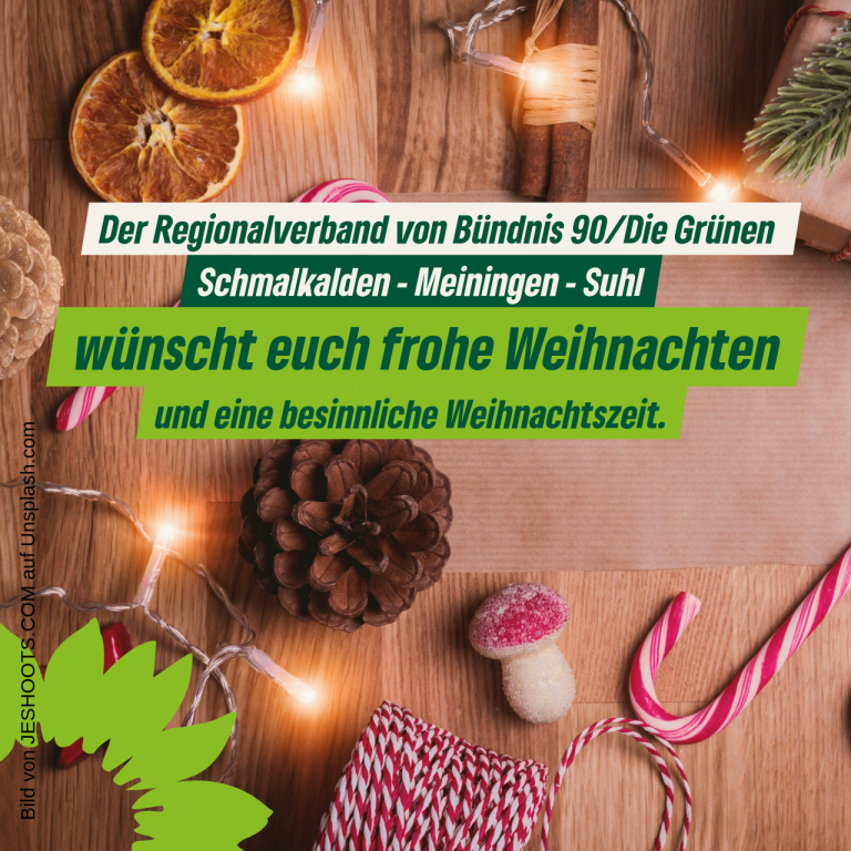 Frohe Weihnachten, liebe Freunde im Regionalverband Schmalkalden – Meiningen – Suhl!