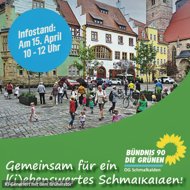 Grüne Schmalkalden laden zum Infostand am Altmarkt ein – 15. April 2026